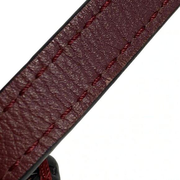 LOEWE Mini Gate Bag - Raspberry Wine Soft Grain Calfskin Shoulder Bag - Picture 14 of 15